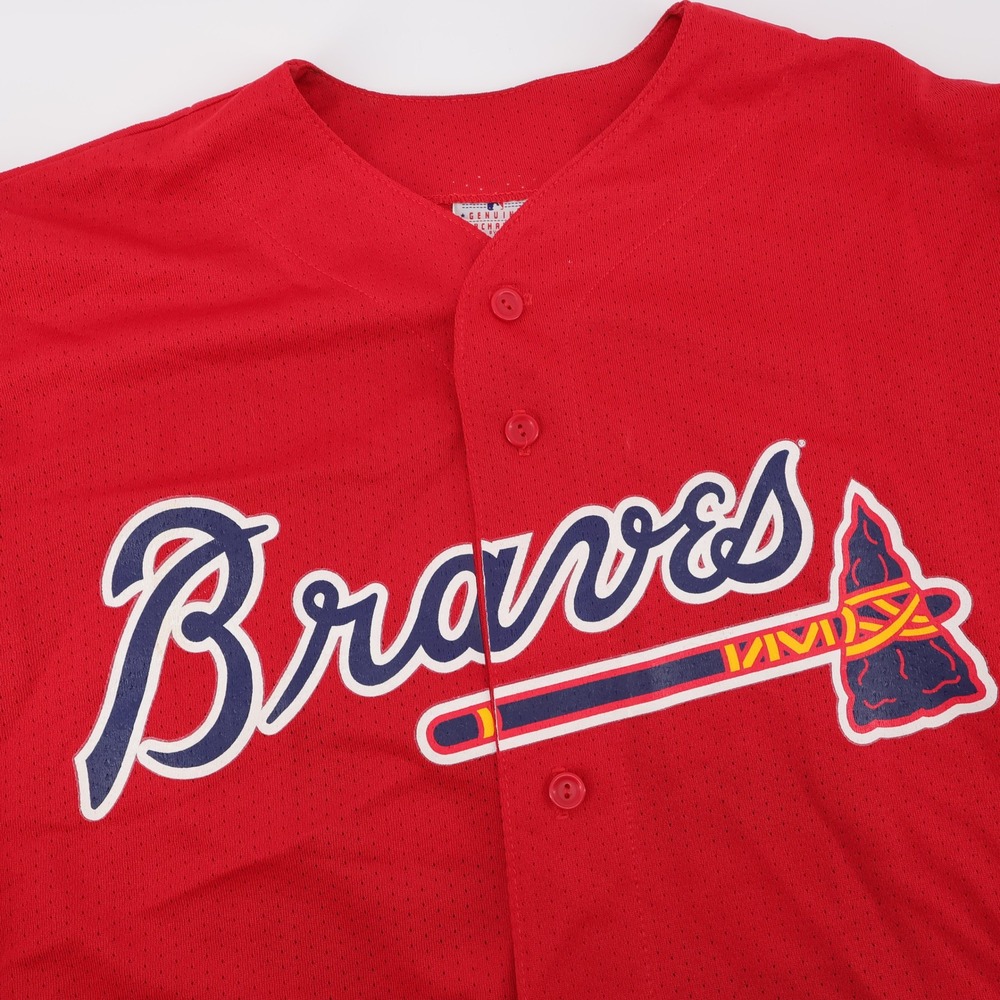 Majestic 24 Mark Teixeira Atlanta Braves Jersey Red Mens L Made in USA